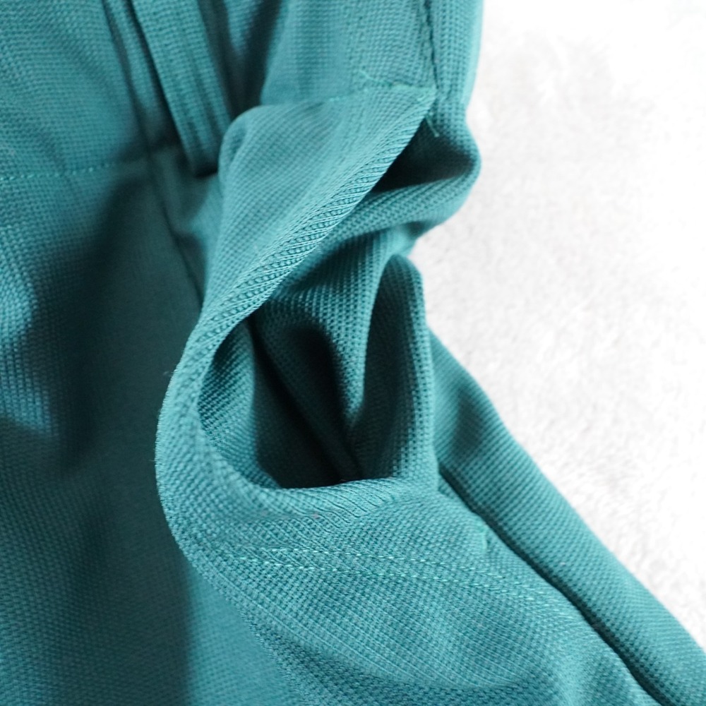 Halara Wide Leg High Waist Work Pants Womens XL Teal Green Waffle Stretch Casual - Picture 10 of 12
